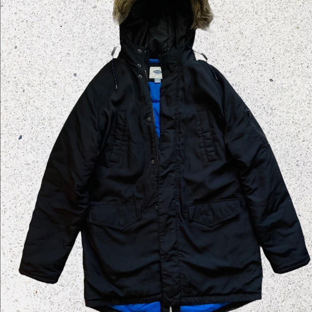 Old Navy Men Parka outerwear jacket Black Size M
